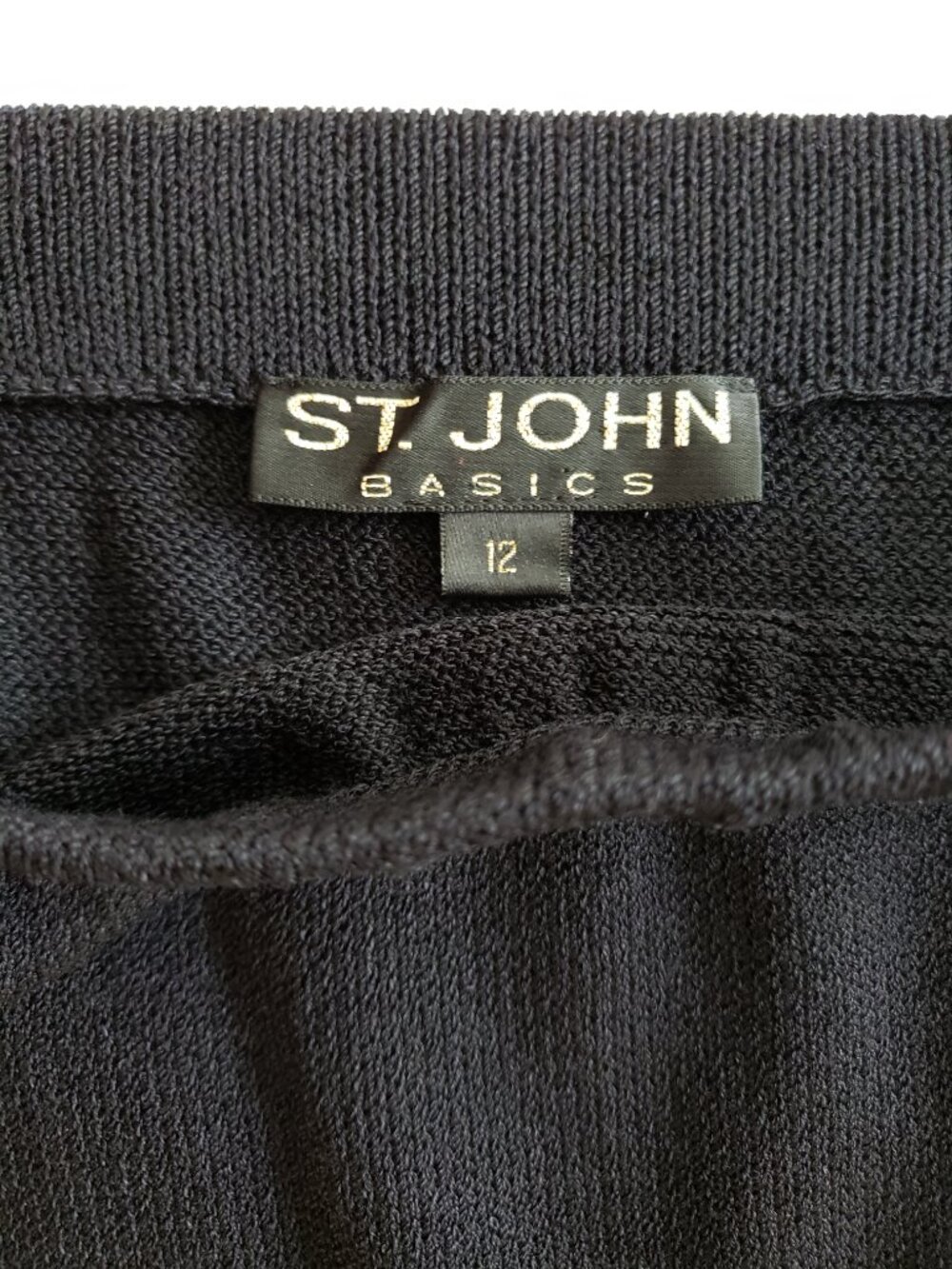 ST. JOHN BASICS Size 12 Black Long Skirt - Business Professional - Picture 7 of 11